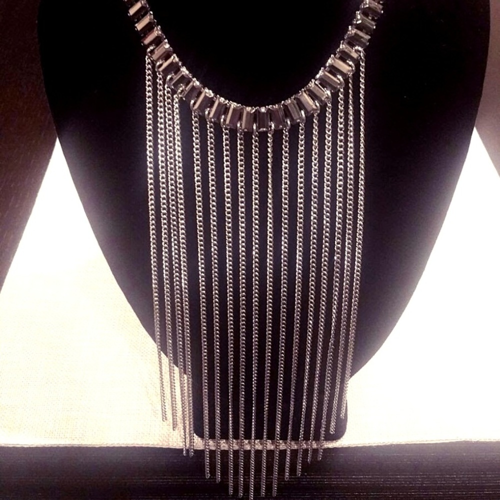 Evening drop down necklace